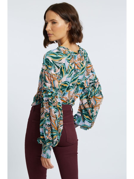 Caballero Terese Sea Leaves Top