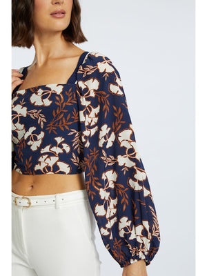 Caballero Rosine Ginkgo Block Print Top