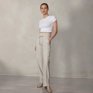 Raffaello Rossi Candice Straight Pant, Chalk