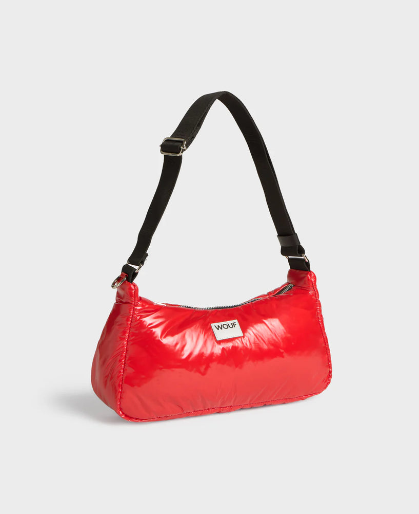 WOUF Glossy Shoulder Bag, Cherry
