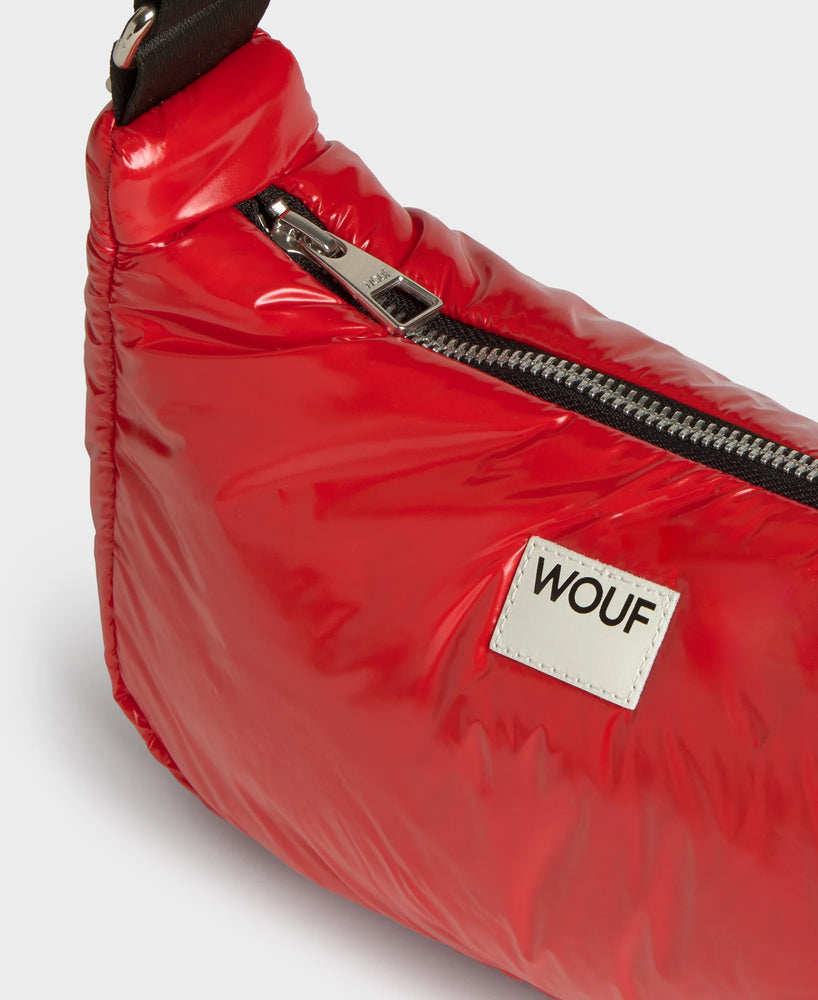 WOUF Glossy Shoulder Bag, Cherry
