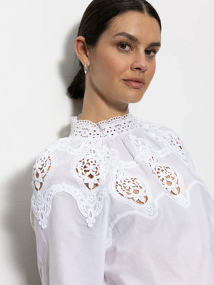 Sanctuary Lace Popover Blouse