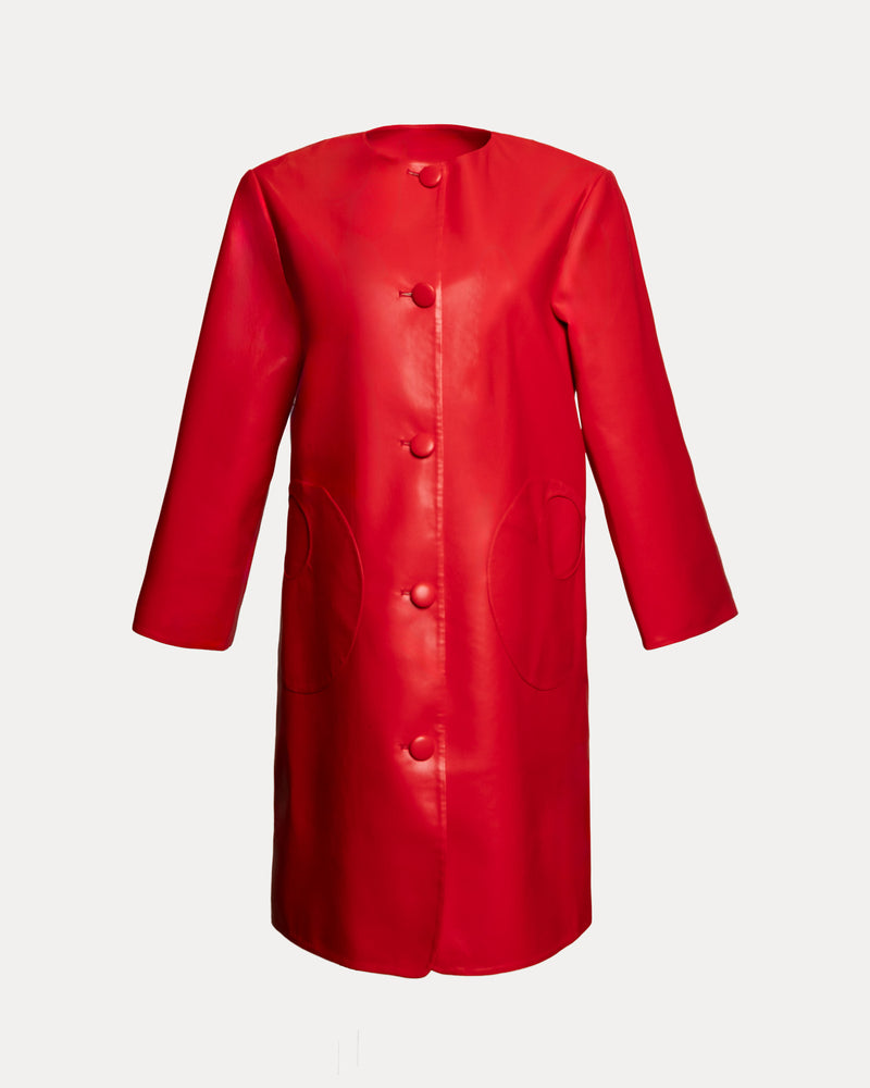 Frances Valentine Mod Jacket, Faux Leather