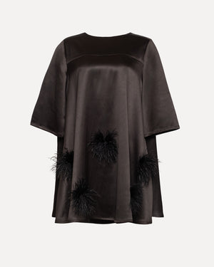 Frances Valentine Edie Mini Dress Feather Pouf