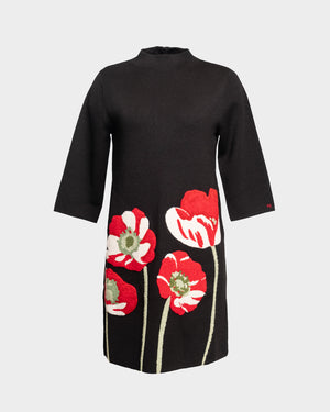 Frances Valentine Annie Dress with Embroidered Flowers