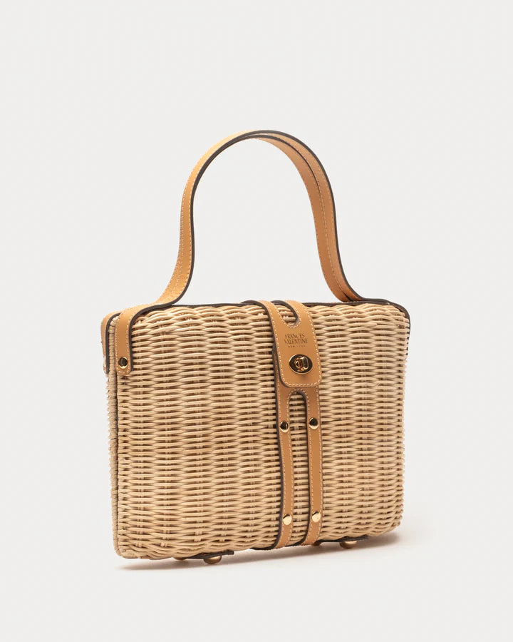 Frances Valentine Holland Wicker Satchel