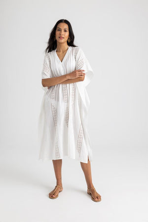 Echo Eyelet Maxi Caftan, Available in 2 Colors