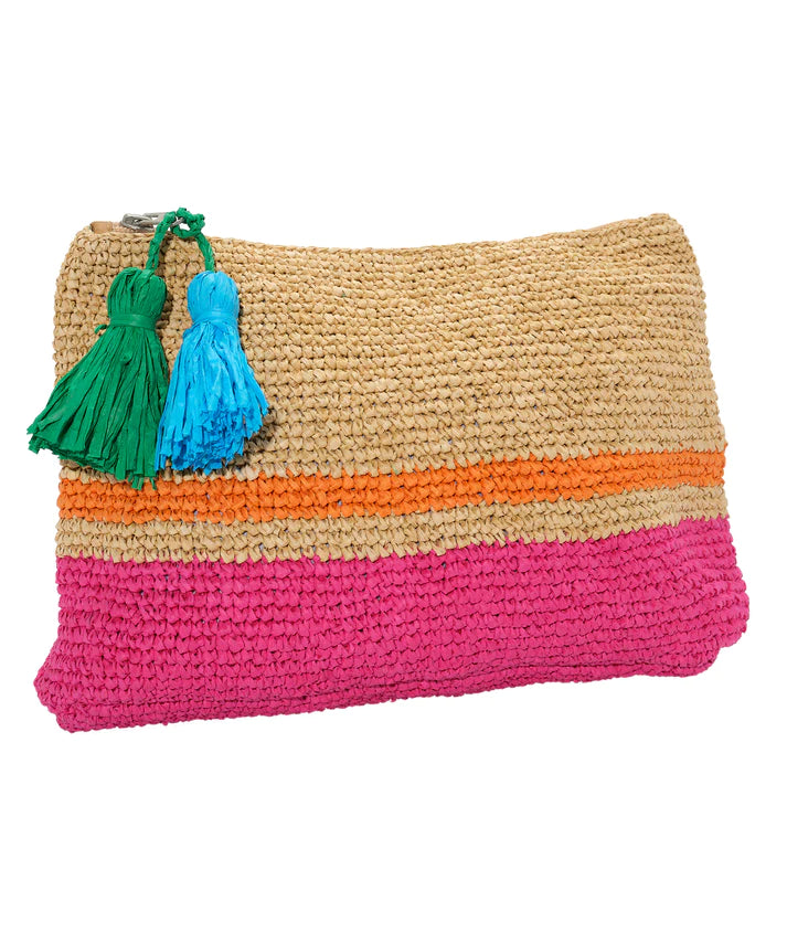 Echo Tropic Stripe Clutch, Available in 2 Colors