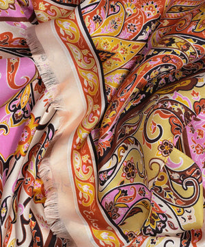 Echo Manor Paisley Silk Oblong, Mauve