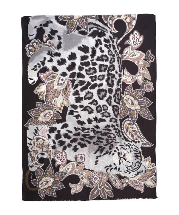 Echo Snow Leopard Silk Wrap, Available in 3 Colors