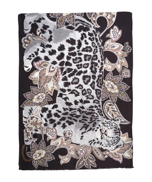 Echo Snow Leopard Silk Wrap, Available in 3 Colors