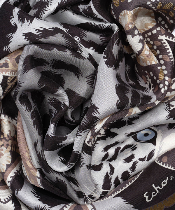 Echo Snow Leopard Silk Wrap, Available in 3 Colors