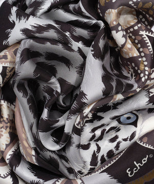 Echo Snow Leopard Silk Wrap, Available in 3 Colors