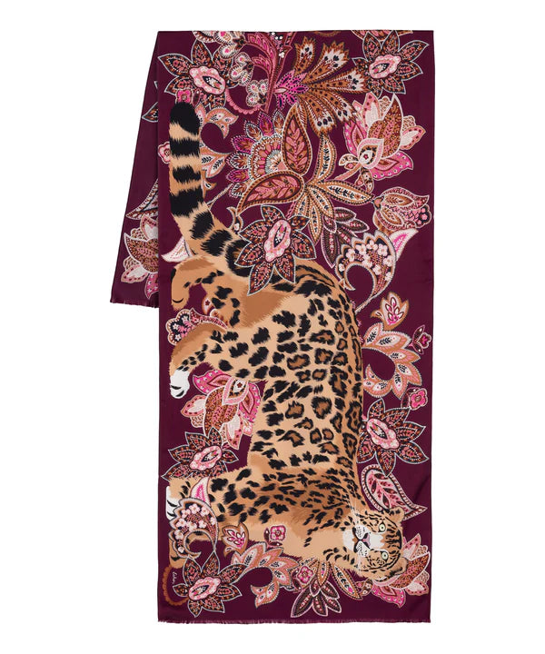 Echo Snow Leopard Silk Wrap, Available in 3 Colors