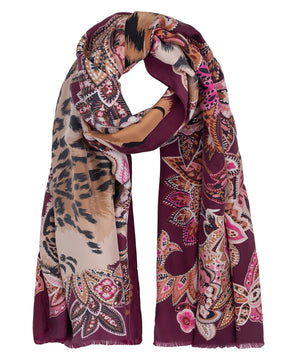 Echo Snow Leopard Silk Wrap, Available in 3 Colors