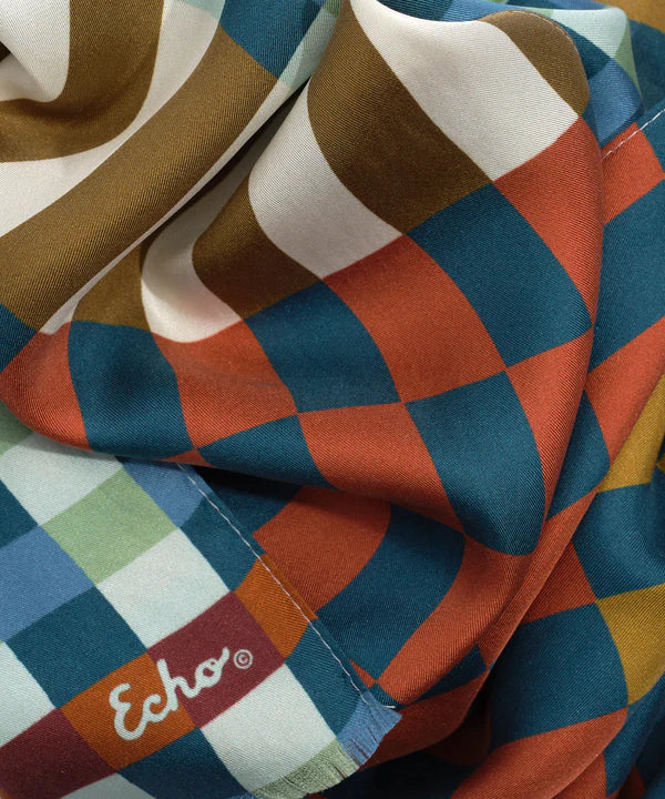 Echo Checks Checks Silk Oblong Scarf, Available in 2 Colors