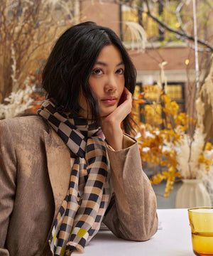 Echo Checks Checks Silk Oblong Scarf, Available in 2 Colors