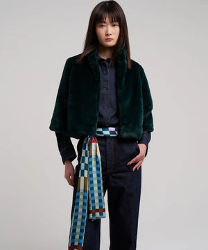 Echo Checks Checks Silk Oblong Scarf, Available in 2 Colors