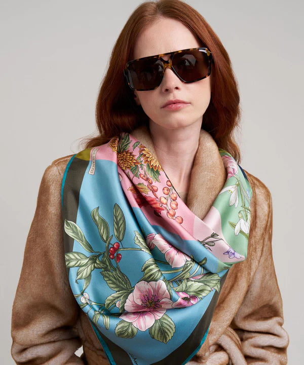 Echo The Seasons Silk Square Scarf