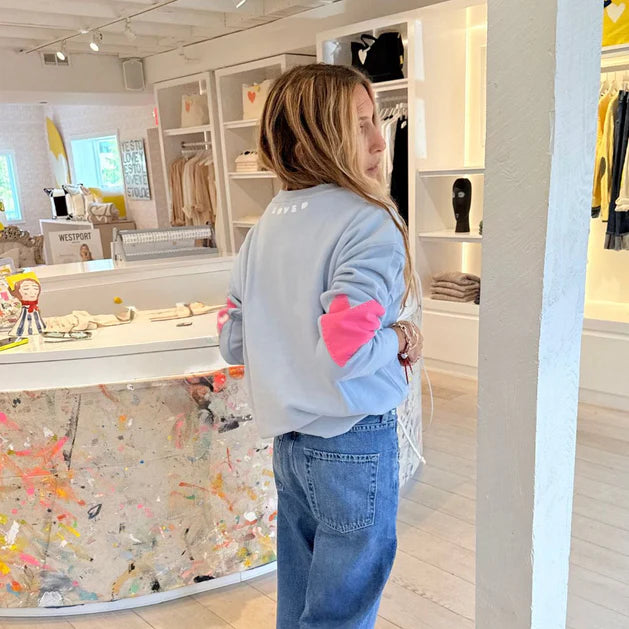 Kerri Rosenthal Ex-Boyfriend Sweatshirt, Slate Blue