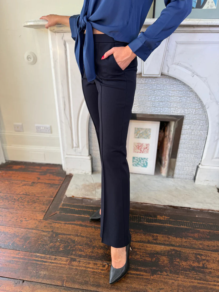 Raffaello Rossi Doro Flared Pant, Navy Blue