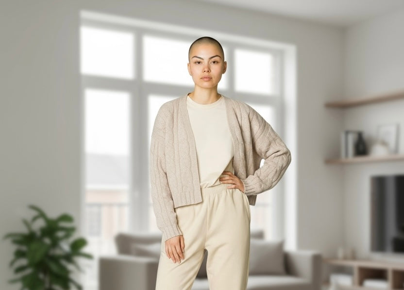 W. Cashmere Talia Cable Knit Open Cardigan