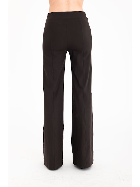 Elaine Kim Rubie Tech Stretch Wide Leg Pants, Cocoa