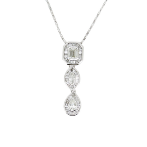 Corielle Faye Necklace in White Gold