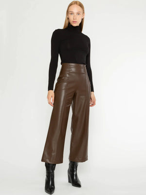 
            
                Load image into Gallery viewer, Ripley Rader Vegan Leather Straight Leg Pant: Cropped
            
        