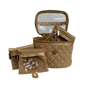 PurseN Getaway Jewelry Case, Nude & Gold