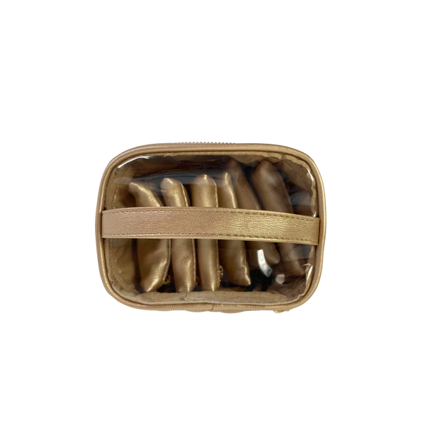 PurseN Getaway Jewelry Case, Nude & Gold