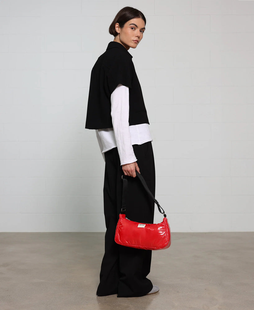 WOUF Glossy Shoulder Bag, Cherry