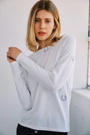 Catherine Gee Long Sleeve Tee, Horseshoe