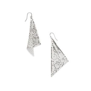 
            
                Load image into Gallery viewer, Whiting &amp;amp; Davis Zara Fine Mesh Triangle Earrings, Available in 2 Colors
            
        