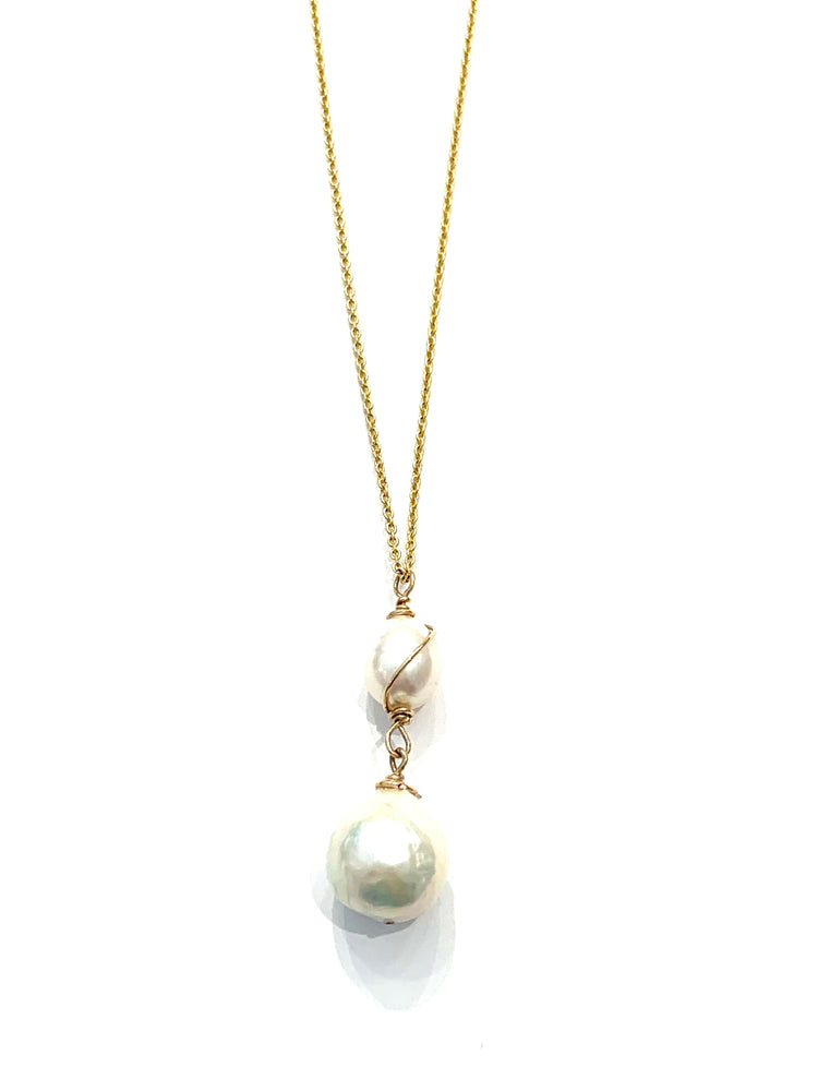 Sconset Flair Studio Organic Pearl Pendant Necklace