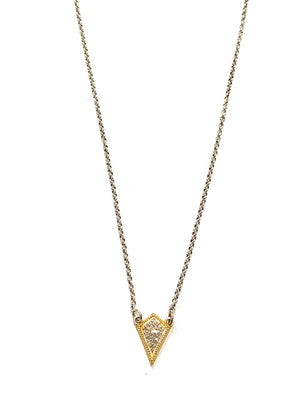 Erin Steele Jewelry Sterling Silver Diamond Kite Pendant Necklace