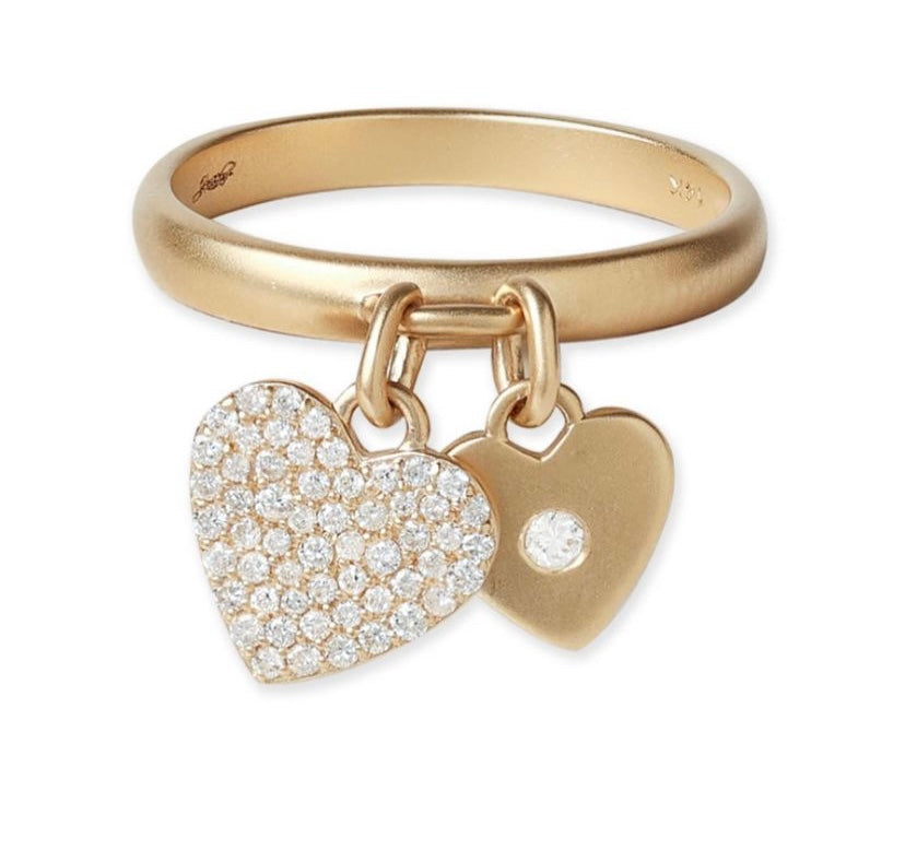 Liza Beth Jewelry Ring with Heart Charms