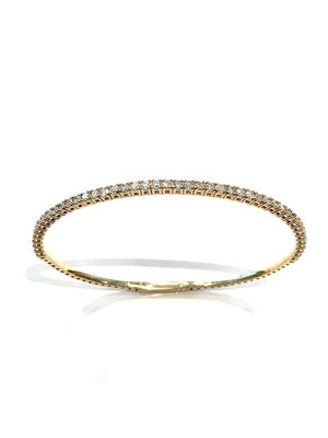 Intrigue Archive Diamond Yellow Gold Flexible Bangle