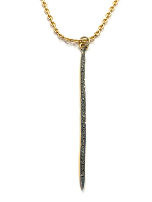 Erin Steele Jewelry Diamond Pave Stick Pendant Necklace