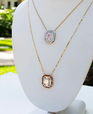 Corielle Lauren Pink Sapphire Pendant Necklace