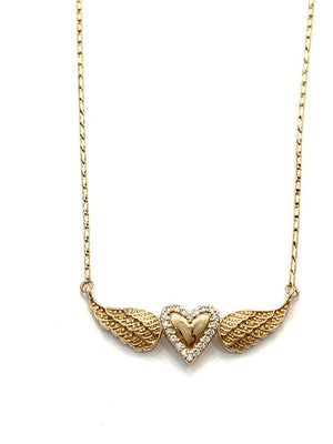 Corielle Joelle Heart Pendant Necklace, Yellow Gold