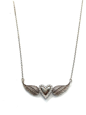 Corielle Joelle Heart Pendant Necklace, White Gold