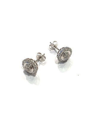 Corielle Diamond Cluster Stud Earrings