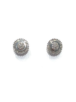 Corielle Diamond Cluster Stud Earrings