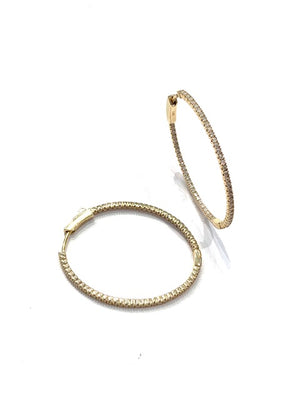 Intrigue Archine Diamond Yellow Gold Oval Hoops