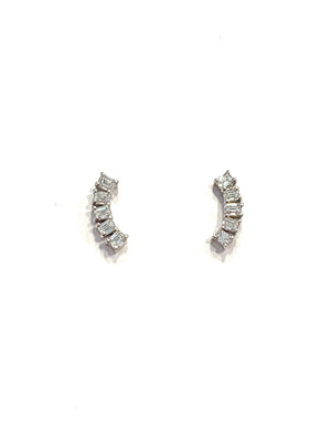 Intrigue Archive Diamond White Gold Curve Earrings