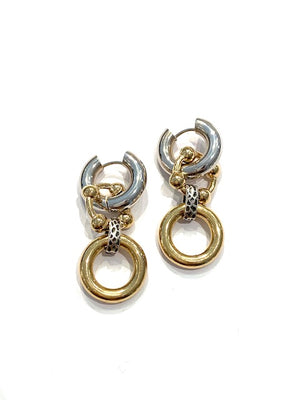 Paula Rosen Jewelry Sal Two Tone Earrings