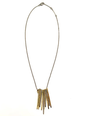 Paula Rosen Jewelry Bianca Spikes Two Tone Necklace