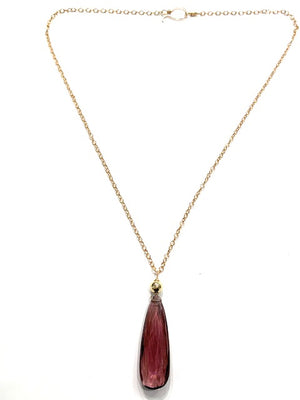 Sconset Flair Studio Pale Amethyst Drop Pendant Necklace