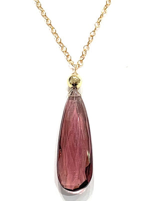 Sconset Flair Studio Pale Amethyst Drop Pendant Necklace